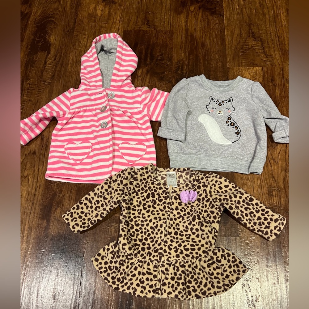 Set of 3 baby fleece sweaters